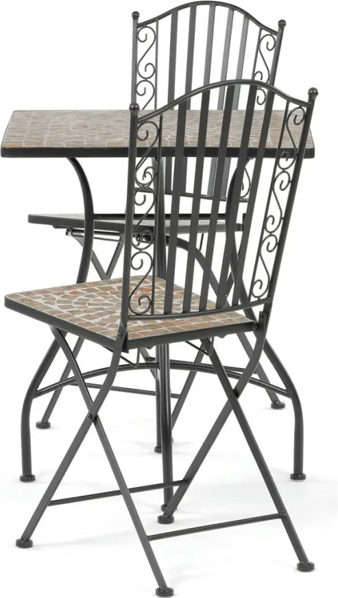 Kerti bútor szett 1+2, fém, kerámia mozaik, US1700 SET