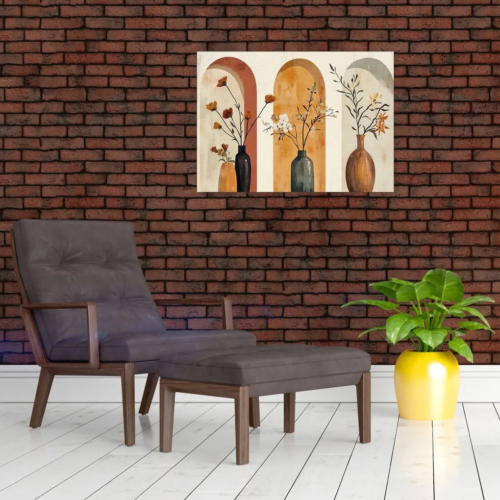Kép - Vázák boltívekben (70x50 cm)