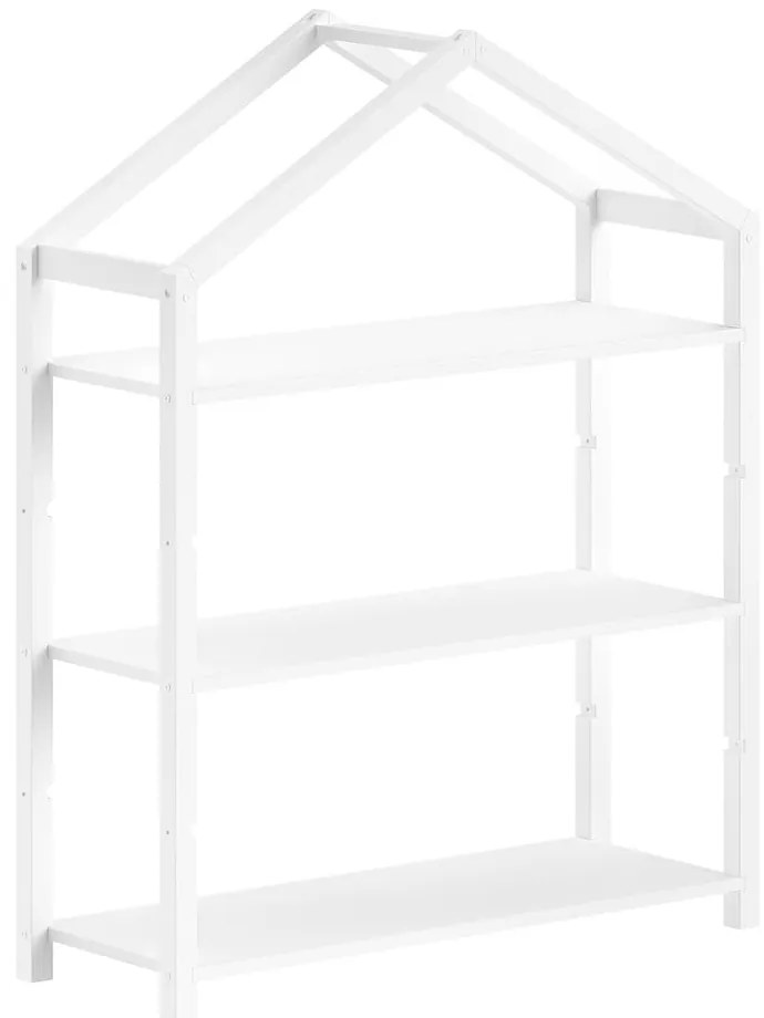 Fehér borovi fenyő gyerek könyvespolc 111x141x40 cm Dallas – Vipack