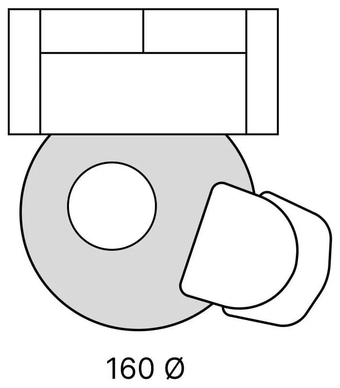 Krémszínű kerek szőnyeg ø 160 cm Leon – Villeroy&amp;Boch