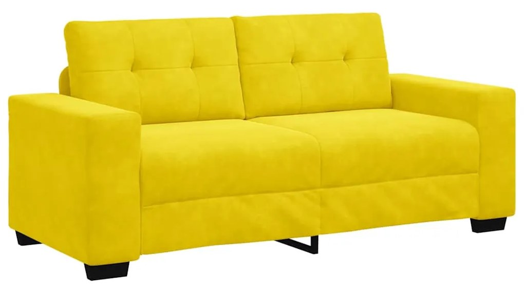 sárga bársony loveseat kanapé 140 cm