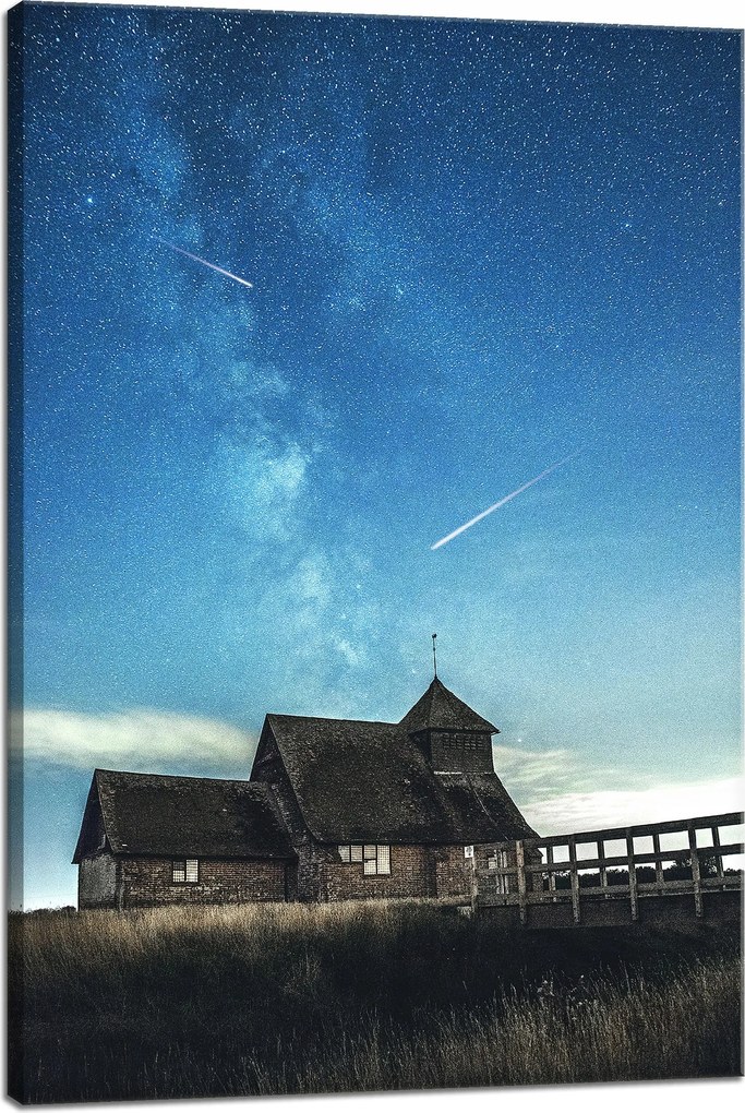 Vászonkép Kozmosz Ég a templom felett 40x60