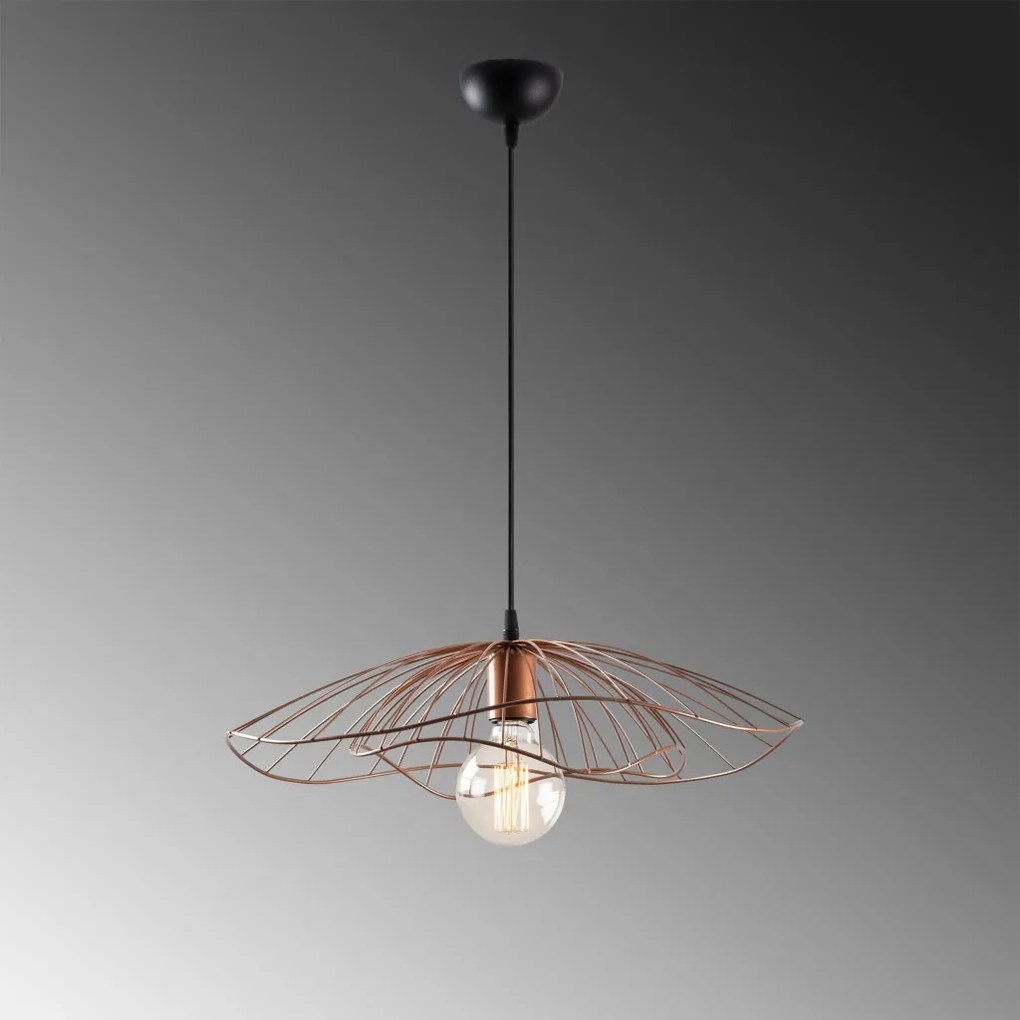 Tel 6501 réz fém függőlámpa, Ø50 cm