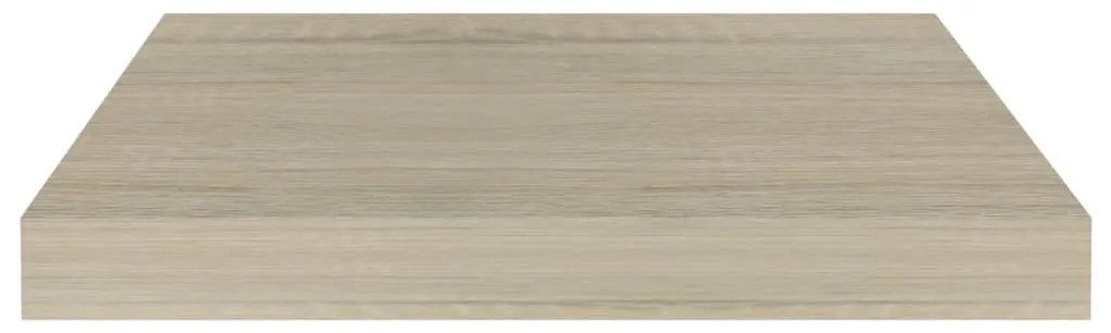 4 db tölgyszínű MDF lebegő fali polc 40 x 23 x 3,8 cm