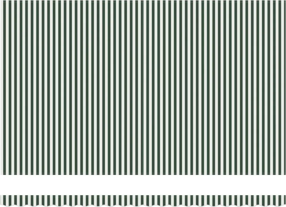Behúzható napellenző Zöld és Fehér 500 × 300 cm