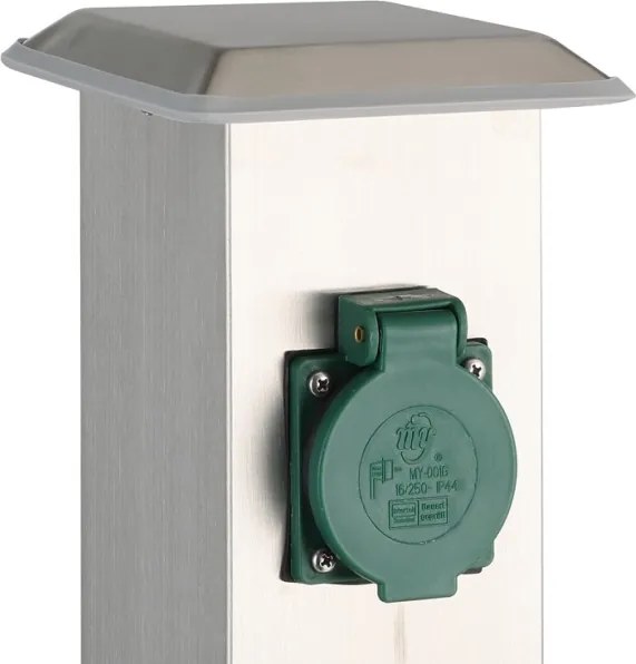 EGLO 90748 - Kültéri csatlakozós oszlop PARK 4 zöld SCHUKO IP44