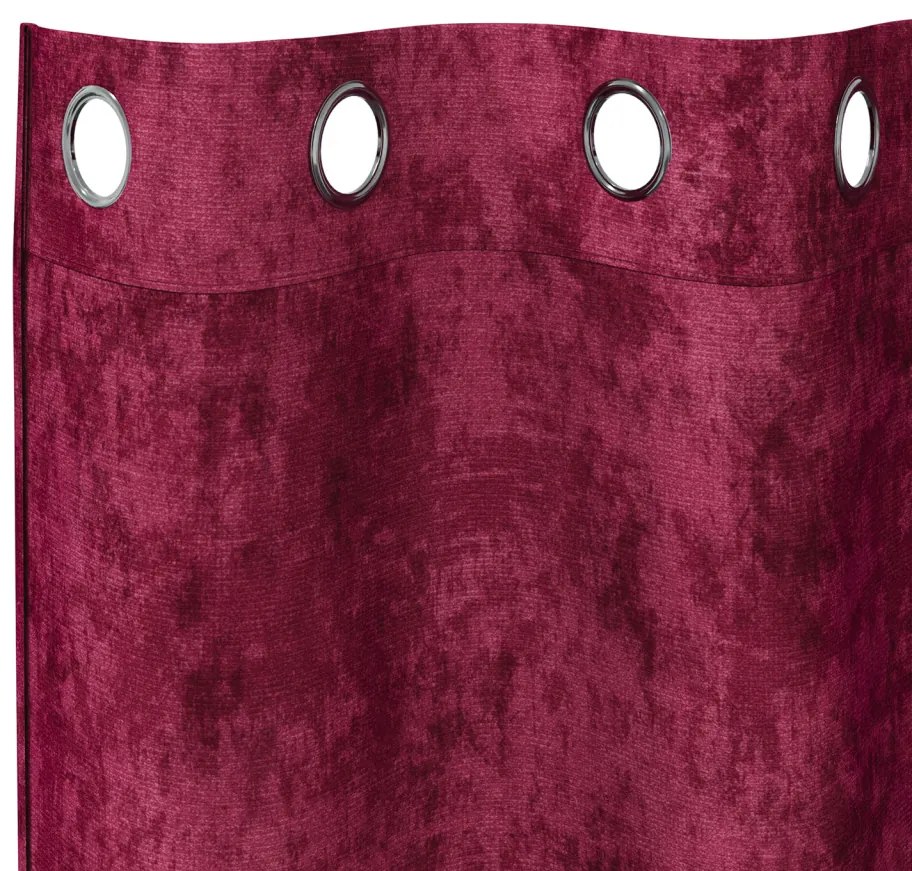 Bársonyfüggönyök Burgundi vörös Poliészter 140 x 140 cm Függöny