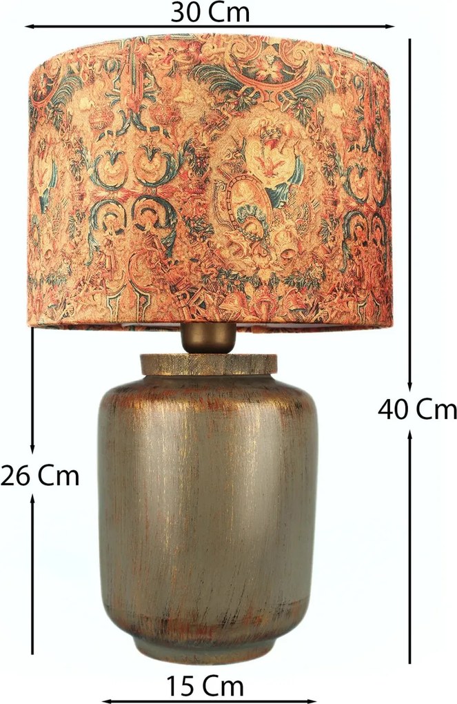 Kerámia éjjeli lámpa, Ø30 cm – BK033