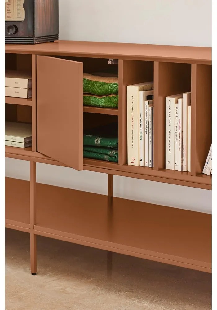 Téglavörös TV-állvány 220x74x45 cm Platt – Teulat