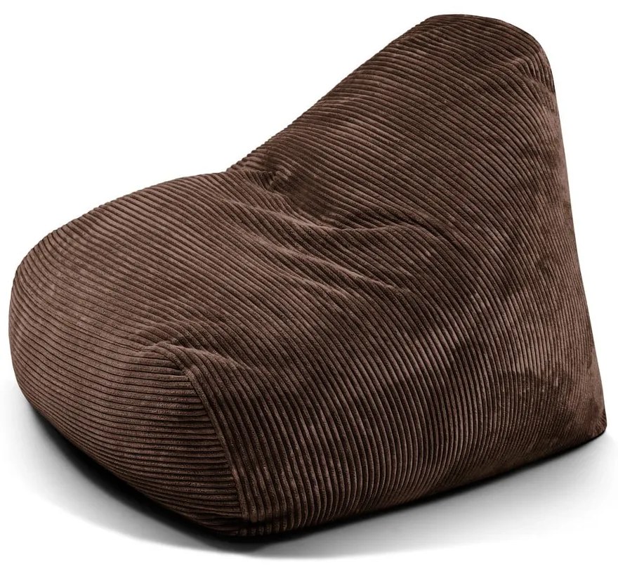 Sötétbarna kordbársony babzsákfotel Snug 100 – SLOWDOWN