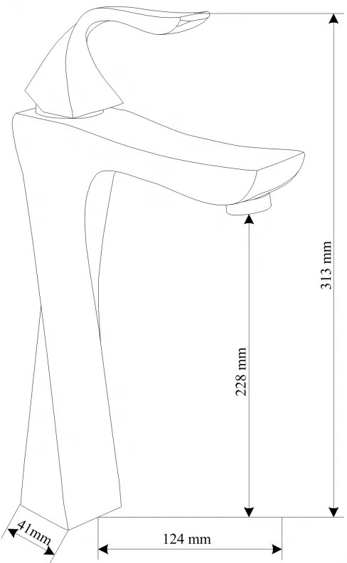 Mexen ESTRELLA - Magas mosdócsaptelep, Arany, 72310-50