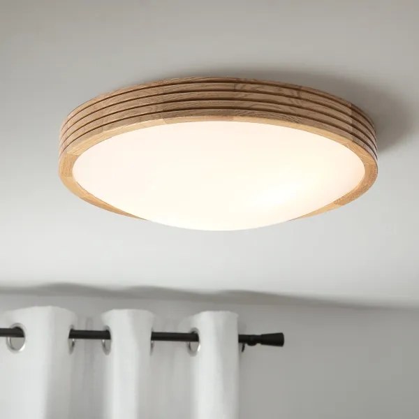 Brilagi - LED mennyezeti lámpa CARVALHO MODERN SLIM 2xE27/60W/230V, átmérő 37,5 cm, tölgy