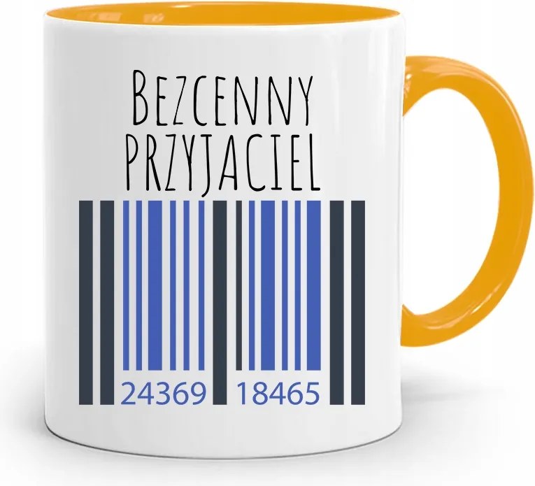 Sárga Bögre Barátnak Felbecsülhetetlen Értékű Barát fényképes nyomtatással