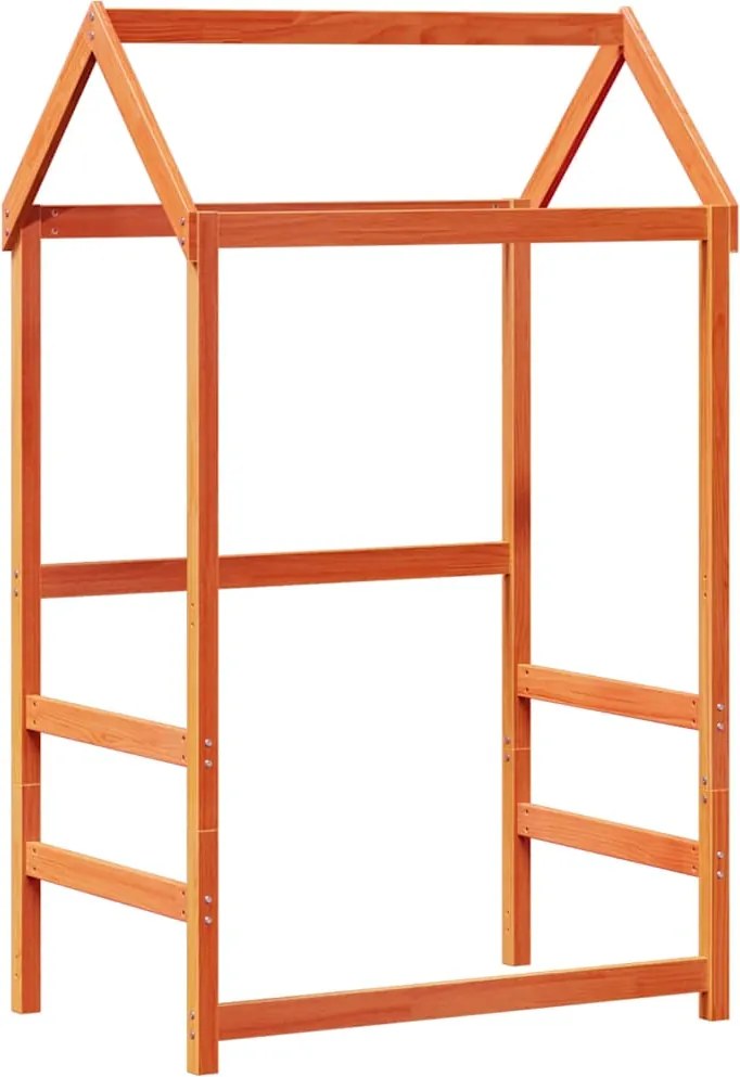 vidaXL viaszbarna tömör fenyőfa gyerekágytető 98 x 70 x 176,5 cm
