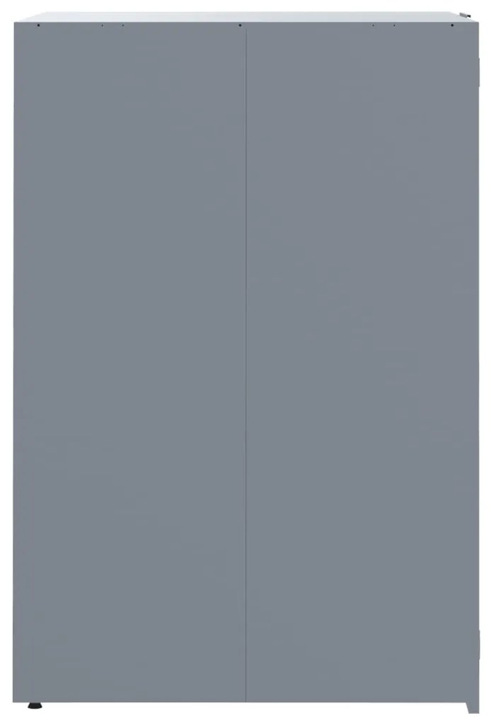 szürke acél kerekes tároló 4 szemeteskukához 276 x 79 x 117 cm
