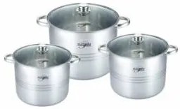 Platinum 6 részes rozsdamentes fazék készlet 26 28 30 Cm Átmérő Szett PL-11004