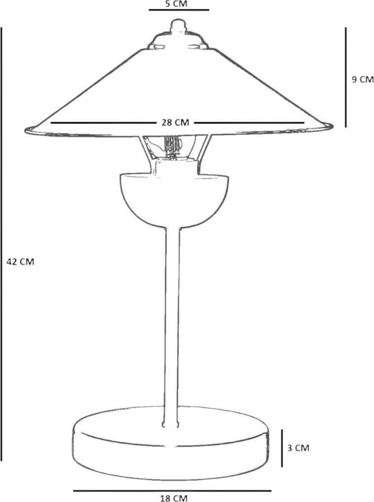 Fém éjjeli lámpa, Ø5 cm – TR534LUN5155