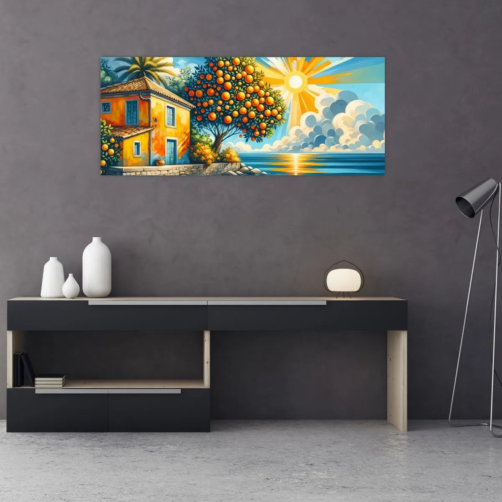 Kép - Ház narancsokkal I. (120x50 cm)