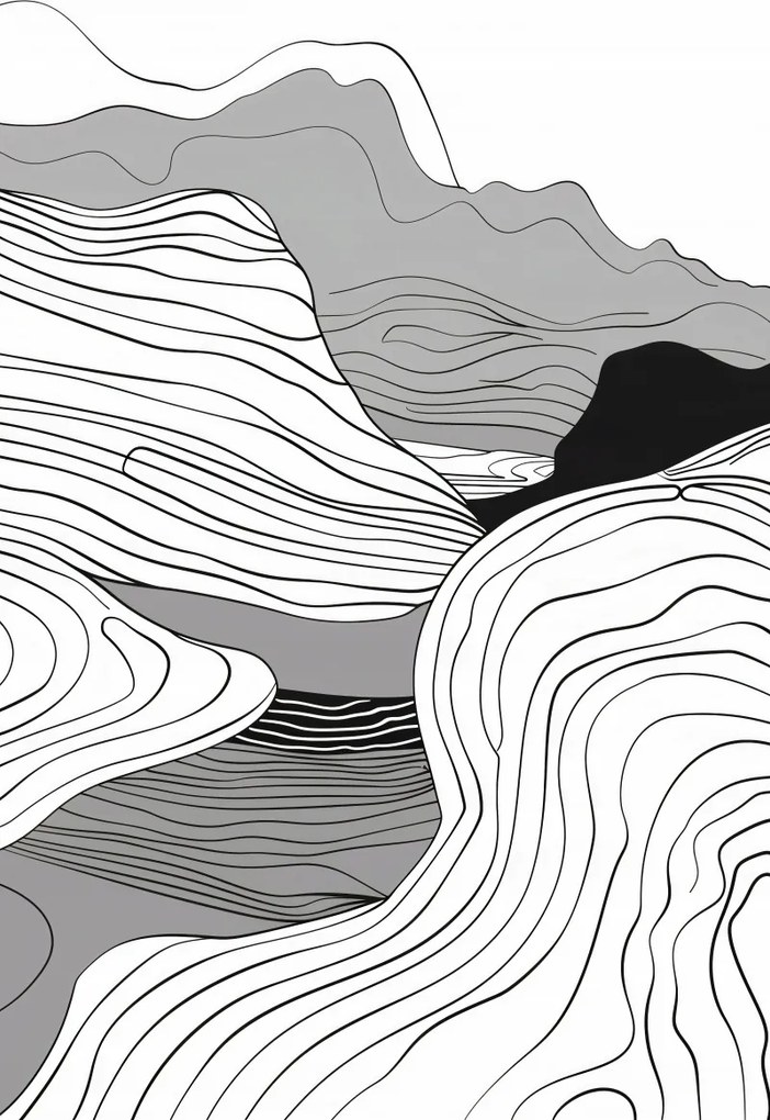 Poszter 50x100cm Geometrikus emelkedők