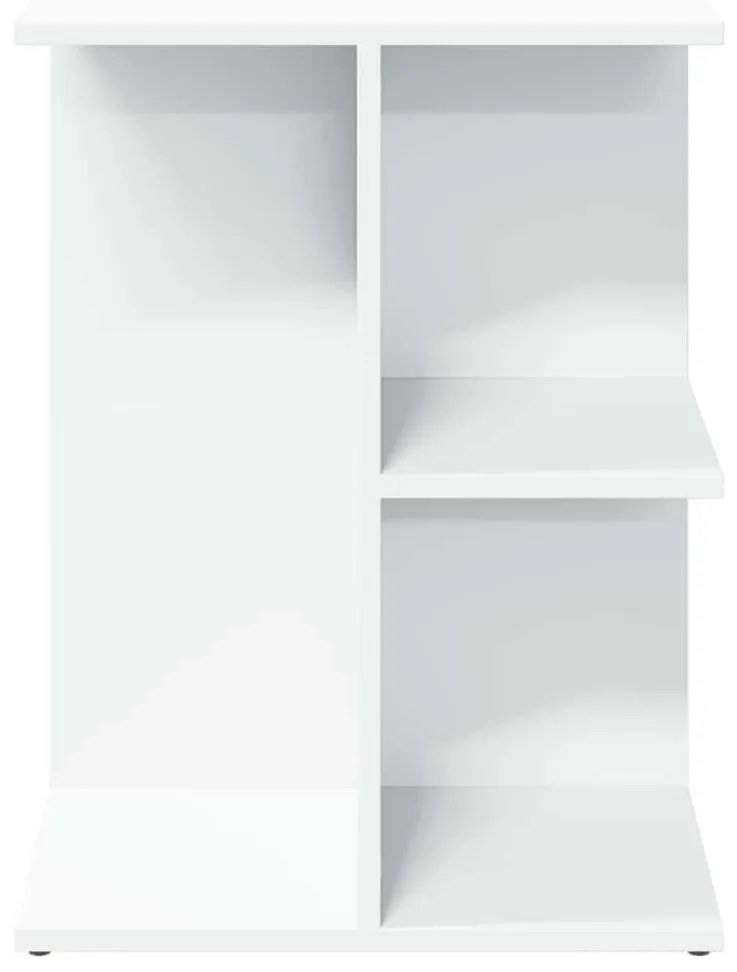 fehér szerelt fa ágy melletti asztal 46,5x29x61 cm