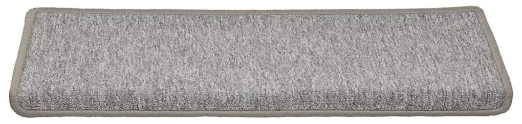 30 db világosszürke lépcsőszőnyeg, téglalap alakú széllel, 65 x 21 x 4 cm