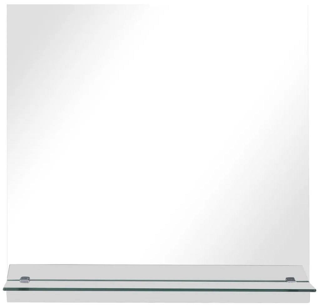 edzett üveg falitükör polccal 50 x 50 cm