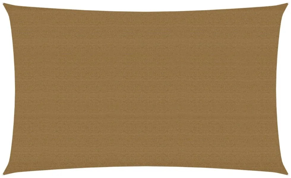 tópszínű HDPE napvitorla 160 g/m² 2,5 x 5 m