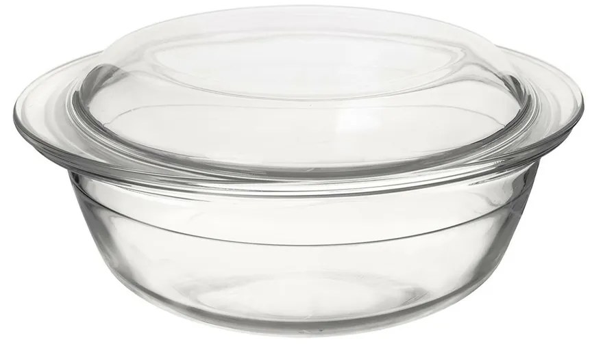 Orion Üveg sütőtál fedővel, kerek, átmérő 20 cm