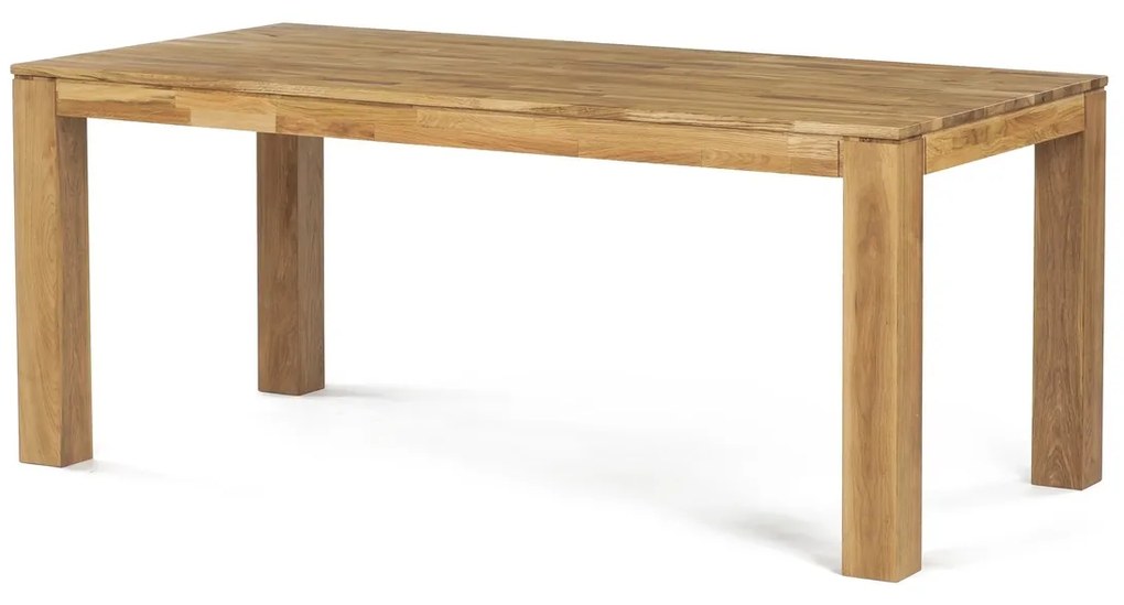 Étkezőasztal 180 x 90 cm, tölgyfa, XXL