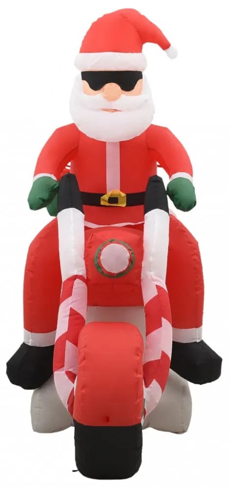 felfújható karácsonyi Mikulás motorbiciklin LED-del IP44 160 cm