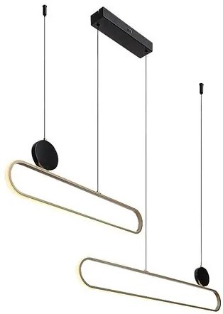 RÁBALUX 72268 CIRCADO Modern Led Függesztett Lámpa Fekete/ Arany IP20