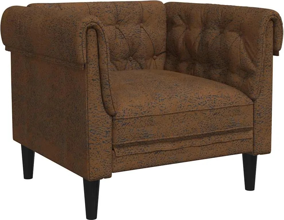 vidaXL Kanapé Barna 78,5 x 74,5 x 74,5 cm Poliészter