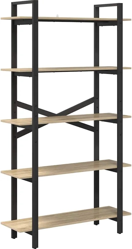 vidaXL Könyvespolc Sonoma tölgy 100 x 33,5 x 178 cm Faanyag