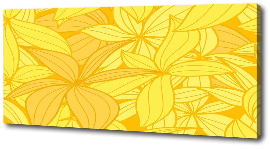 Fali vászonkép Sárga virágok háttér pl-oc-125x50-f-39162100