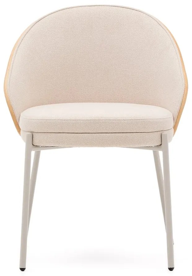Krémszínű-natúr színű étkezőszék Eamy – Kave Home