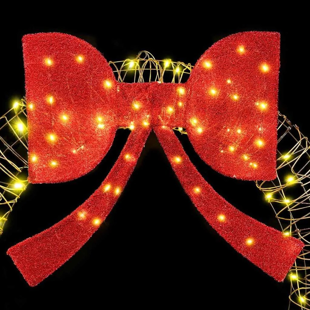 Koszorú 150 LED-del Meleg fehér 120 cm Rattan