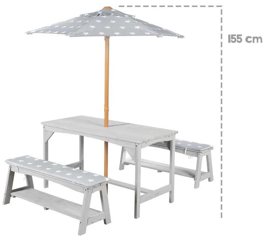 Gyerek kerti bútorszett 4 db-os Outdoor+ – Roba