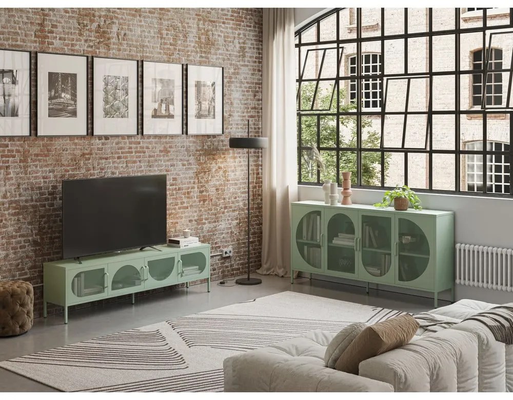 Mentazöld TV-állvány 180x50 cm Tayra – Marckeric