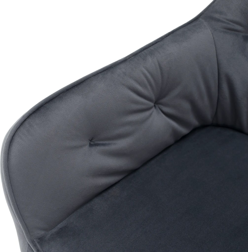 Design fotel, szürke Velvet szövet, VERIO