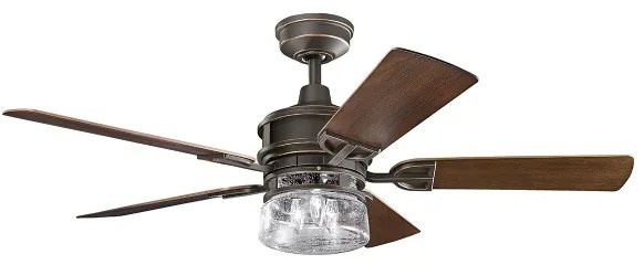 Kichler KLF-LYNDON-52-OZ - Mennyezeti ventilátor LYNDON 3xE27/8W/230V IP23 + távirányító
