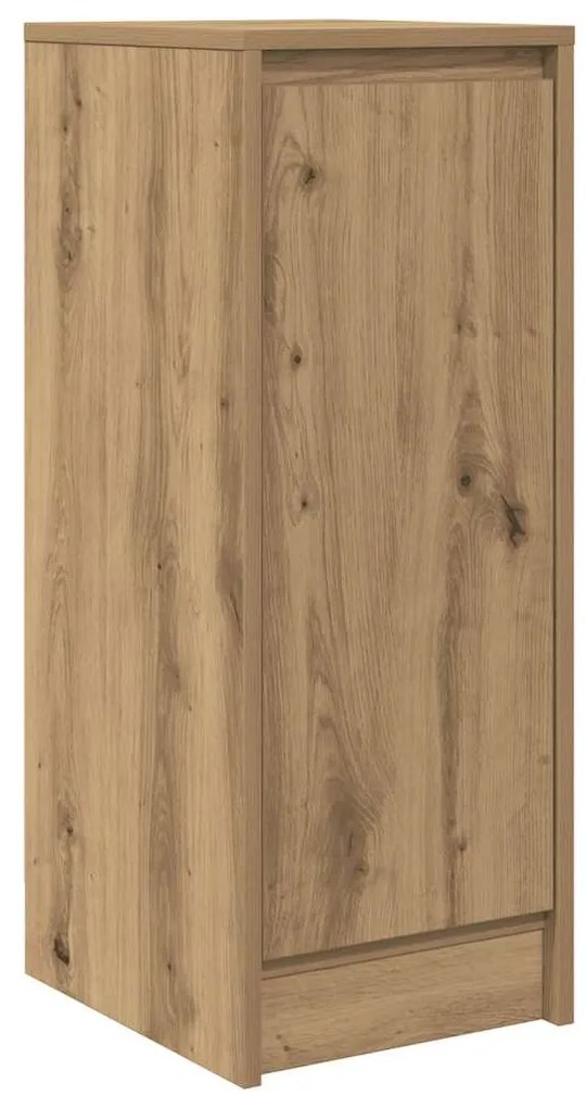 kézműves tölgy színű szerelt fa tálalószekrény 29,5x34x76 cm