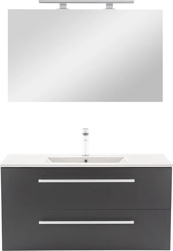 Vario Clam 100 alsó szekrény mosdóval antracit-antracit