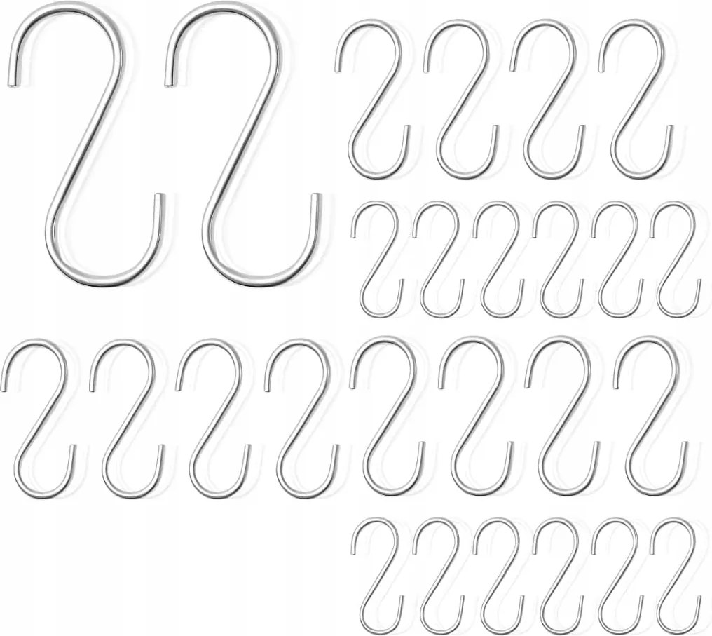 Parence 26 db-os fém kampó szett S 3 méret a konyhába és a kertbe