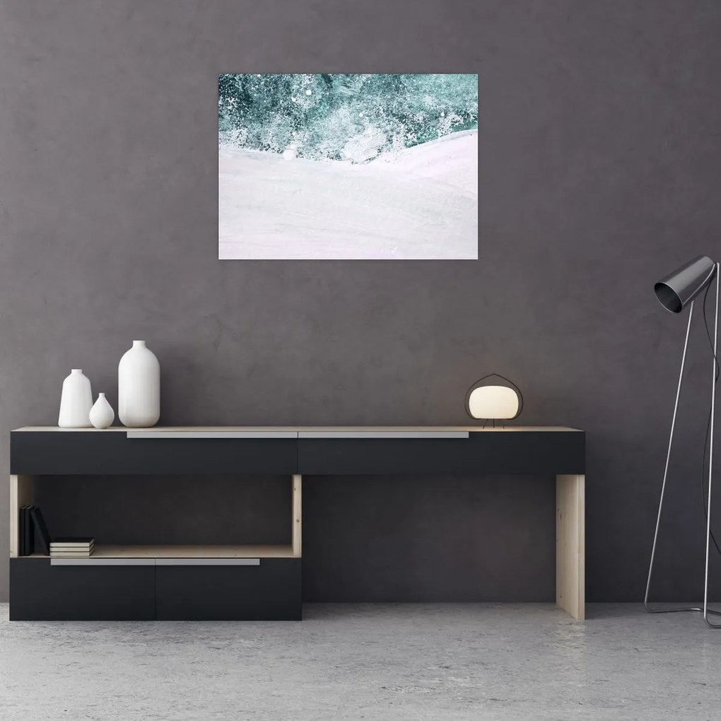 Kép - Türkiz absztrakció (70x50 cm)