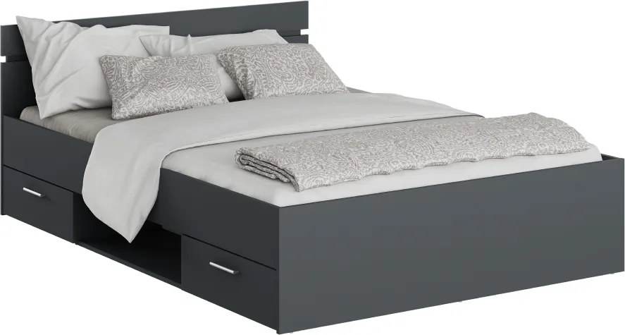 Ágykeret, 140x200, grafit, MICHIGAN NEW