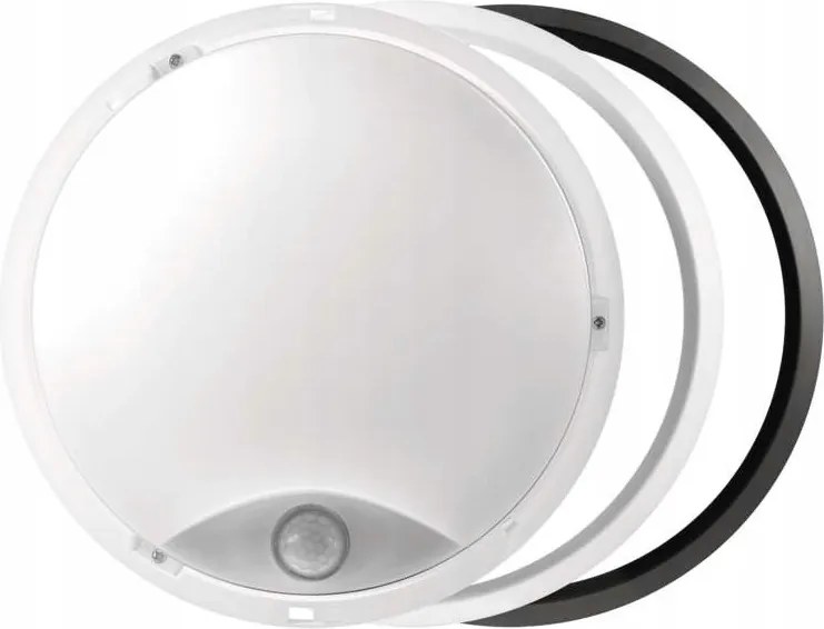 Kültéri Led lámpatest kerek mozgásérzékelővel 14W meleg Emos