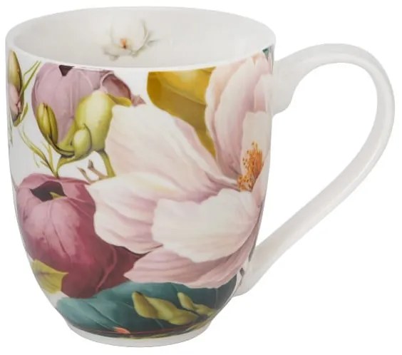 Magnólia virágos porcelán nagyméretű jumbo bögre - 1 literes