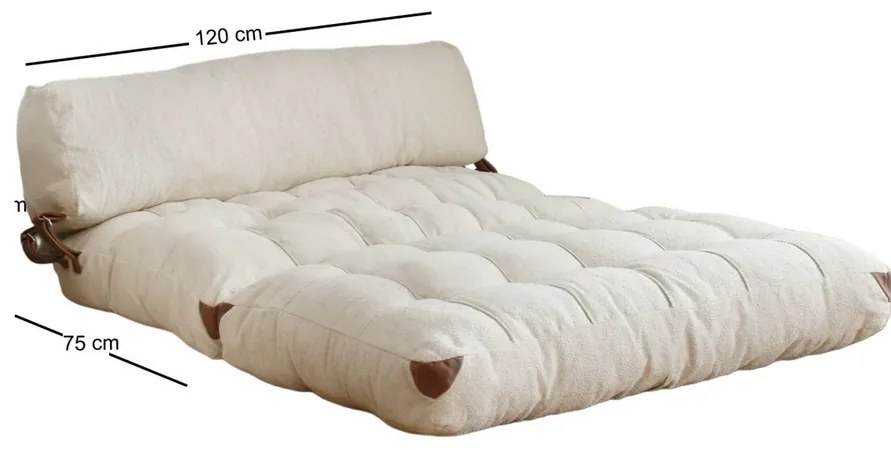 Fold Teddy 2 Cream kinyitható kanapé