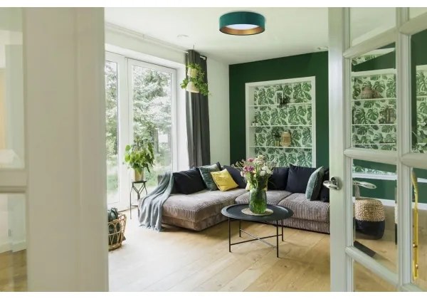 LED mennyezeti lámpa GALAXY LED/24W/230V zöld/arany