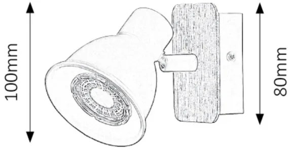 Rabalux 5902 - Fali spotlámpa MAC 1xGU10/15W/230V